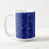 Raindrops op blauw metaal koffiemok (Links)