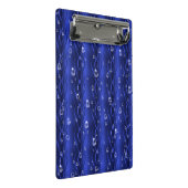 Raindrops op blauw metaal mini klembord (Schuin)