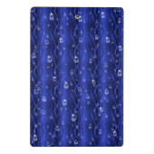 Raindrops op blauw metaal mini klembord (Achterkant)