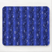 Raindrops op blauw metaal muismat (Voorkant)