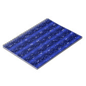 Raindrops op blauw metaal notitieboek (Linkerzijde)