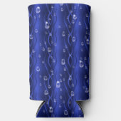 Raindrops op blauw metaal seltzer blikjeskoeler (Voorkant)