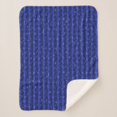 Raindrops op blauw metaal sherpa deken (Voorkant)