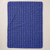 Raindrops op blauw metaal sherpa deken (Voorkant)