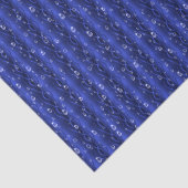 Raindrops op blauw metaal tissuepapier (Detail)