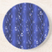 Raindrops op blauw metaal zandsteen onderzetter (Voorkant)