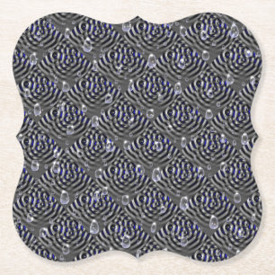 Raindrops op blauwe grijze metalen kartonnen onderzetters