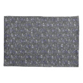 Raindrops op blauwe grijze metalen kussensloop (Achterkant)