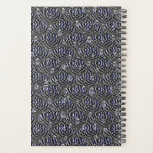 Raindrops op blauwe grijze metalen planner (Achterkant)
