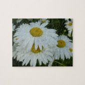 Raindrops op Daisies Wildflower Floral Legpuzzel (Horizontaal)