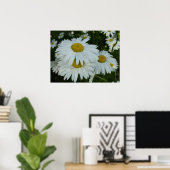 Raindrops op Daisies Wildflower Floral Poster (Thuiskantoor)