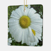 Raindrops op Daisy I Wildflower Floral Keramisch Ornament (Links)