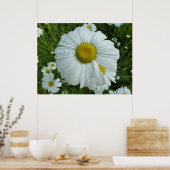 Raindrops op Daisy I Wildflower Floral Poster (Keuken)