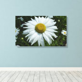 Raindrops op Daisy II Wilde Floral Canvas Afdruk (Insitu (Houten vloer))