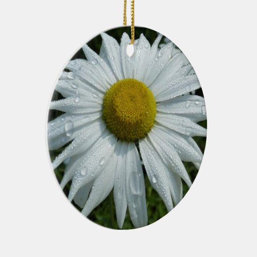 Raindrops op Daisy II Wilde Floral Keramisch Ornament (Rechts)