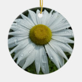 Raindrops op Daisy II Wilde Floral Keramisch Ornament (Voorkant)