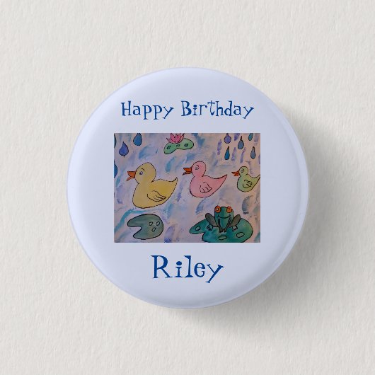 Raindrops op de Britse tongveer Ronde Button 3,2 Cm (Voorkant)