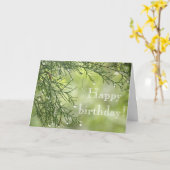 Raindrops op de Pine Birthday-kaart Kaart (Gele Bloem)