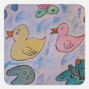Raindrops op de Sticker van de Ducklings