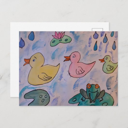 Raindrops op de tondeklaag briefkaart (Voorkant / Achterkant)