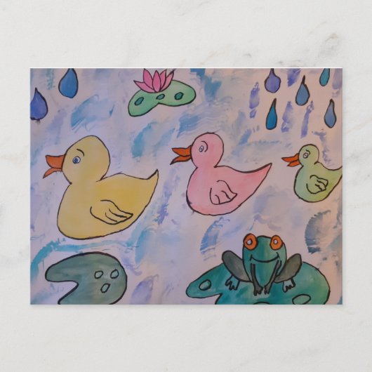 Raindrops op de tondeklaag briefkaart (Voorkant)