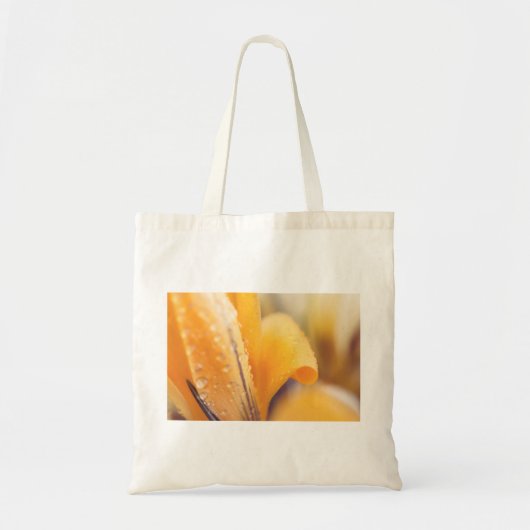 Raindrops op een gele winterbloem tote bag (Voorkant)