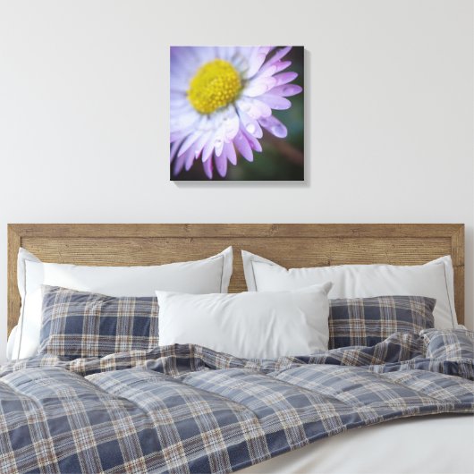 Raindrops op een maaltijd canvas afdruk (Insitu (Slaapkamer))