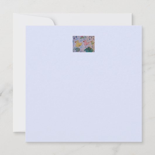 Raindrops op een vleeskaartje kaart (Achterkant)