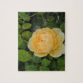 Raindrops op Gele Rose Legpuzzel (Verticaal)