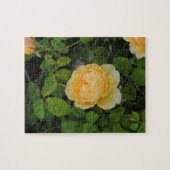 Raindrops op Gele Rose Legpuzzel (Horizontaal)