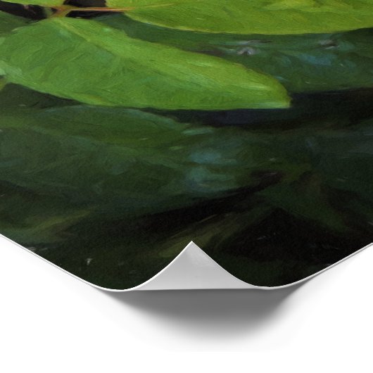 Raindrops op Gele Rose Print (Hoek)