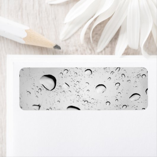 Raindrops op glas etiket (Insitu)