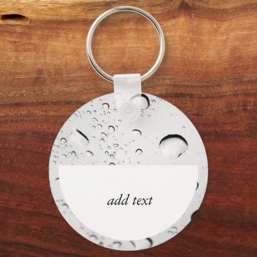 Raindrops op glas sleutelhanger (Voorkant)