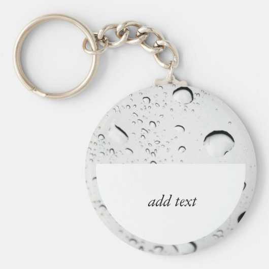 Raindrops op glas sleutelhanger (Voorkant)
