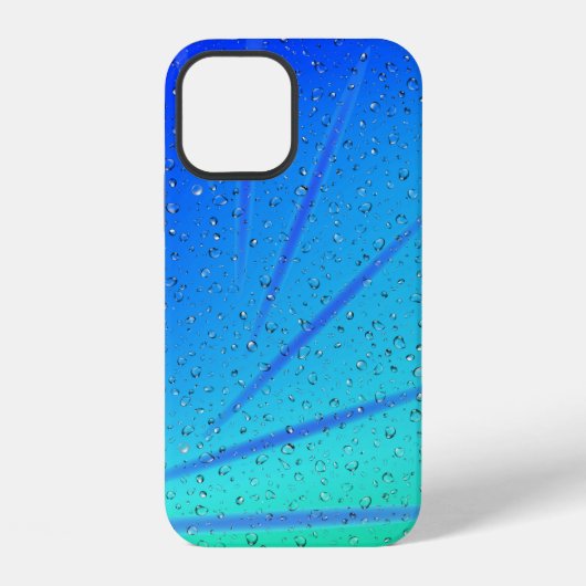 Raindrops op groen en blauw Abstract iPhone Hoesje (Achterkant)
