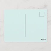 Raindrops op groen metaal briefkaart (Achterkant)