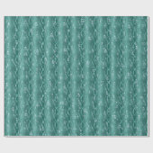 Raindrops op groen metaal cadeaupapier (Vlak)