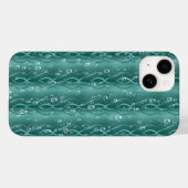 Raindrops op groen metaal Case-Mate iPhone case (Achterkant (horizontaal))