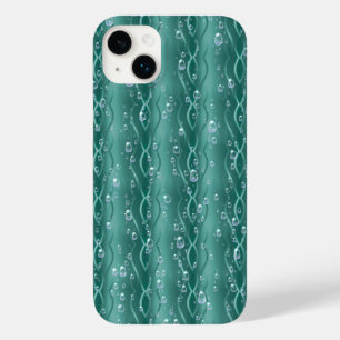 Raindrops op groen metaal Case-Mate iPhone 14 plus hoesje