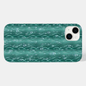 Raindrops op groen metaal Case-Mate iPhone case (Achterkant (horizontaal))