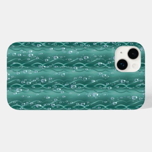 Raindrops op groen metaal Case-Mate iPhone case (Achterkant (horizontaal))