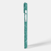 Raindrops op groen metaal Case-Mate iPhone case (Achterkant / Links)