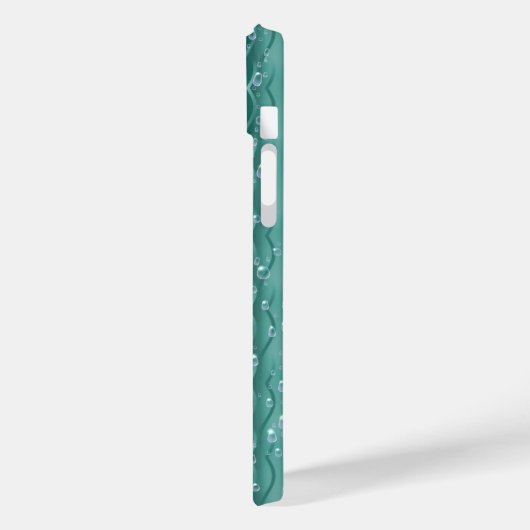 Raindrops op groen metaal Case-Mate iPhone case (Achterkant / Links)