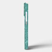 Raindrops op groen metaal Case-Mate iPhone case (Achterkant / Links)