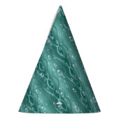Raindrops op groen metaal feesthoedjes (Links)