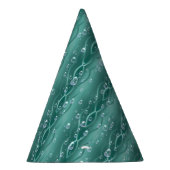 Raindrops op groen metaal feesthoedjes (Rechts)