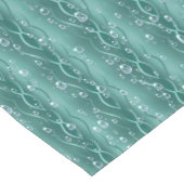 Raindrops op groen metaal medium tafelloper (Hoek)