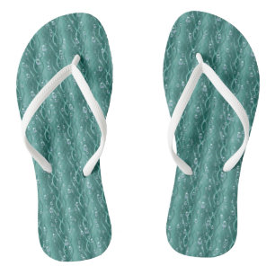 Raindrops op groen metaal teenslippers