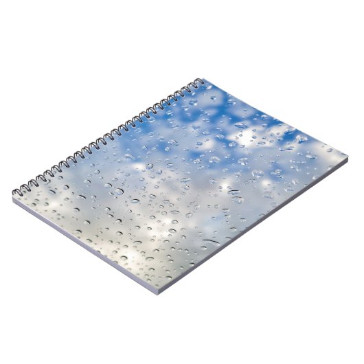 Raindrops op het venster notitieboek (Linkerzijde)