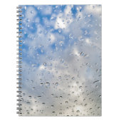 Raindrops op het venster notitieboek (Voorkant)